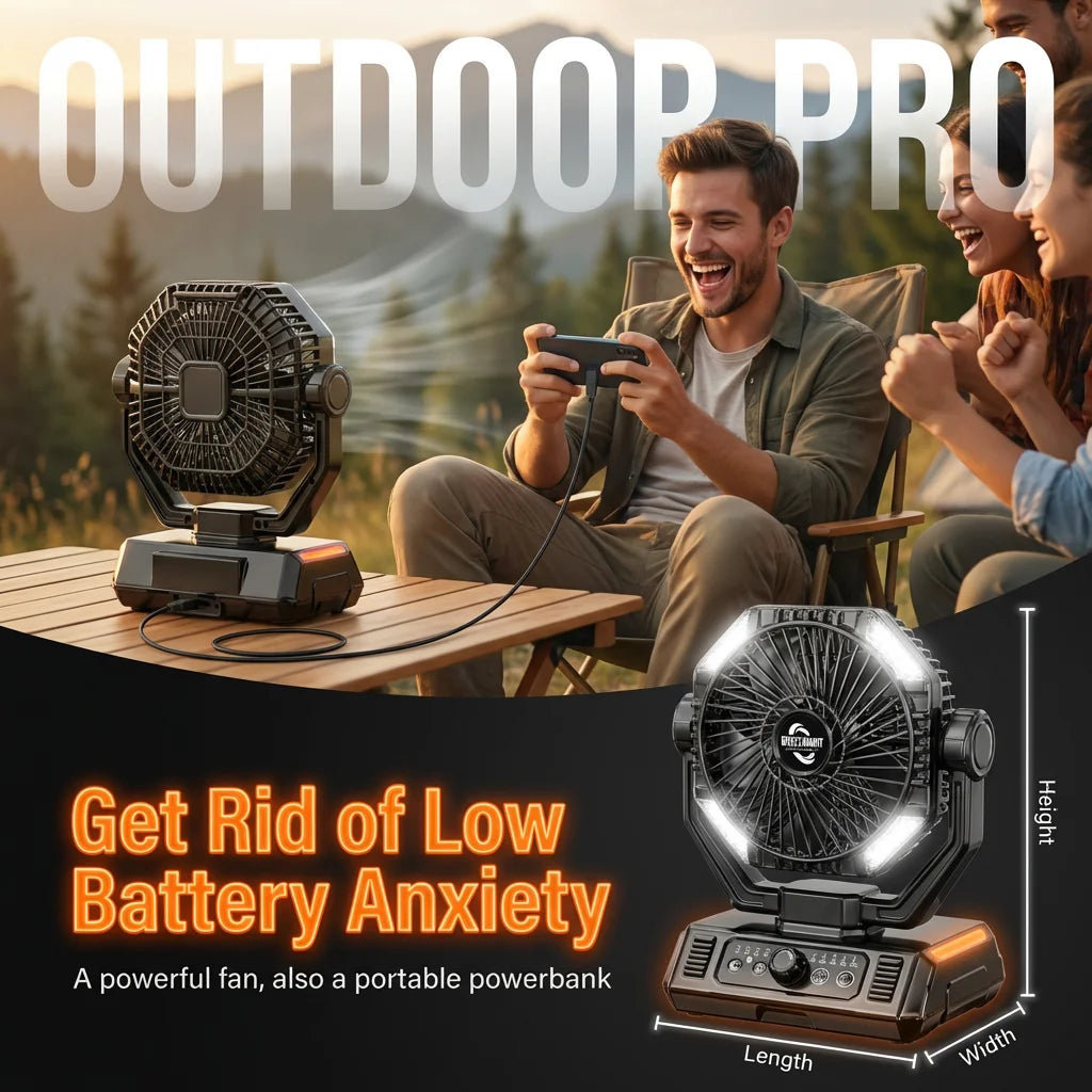 coldSky 20000mAh Battery Camping Fan & Portable Outdoor Fan