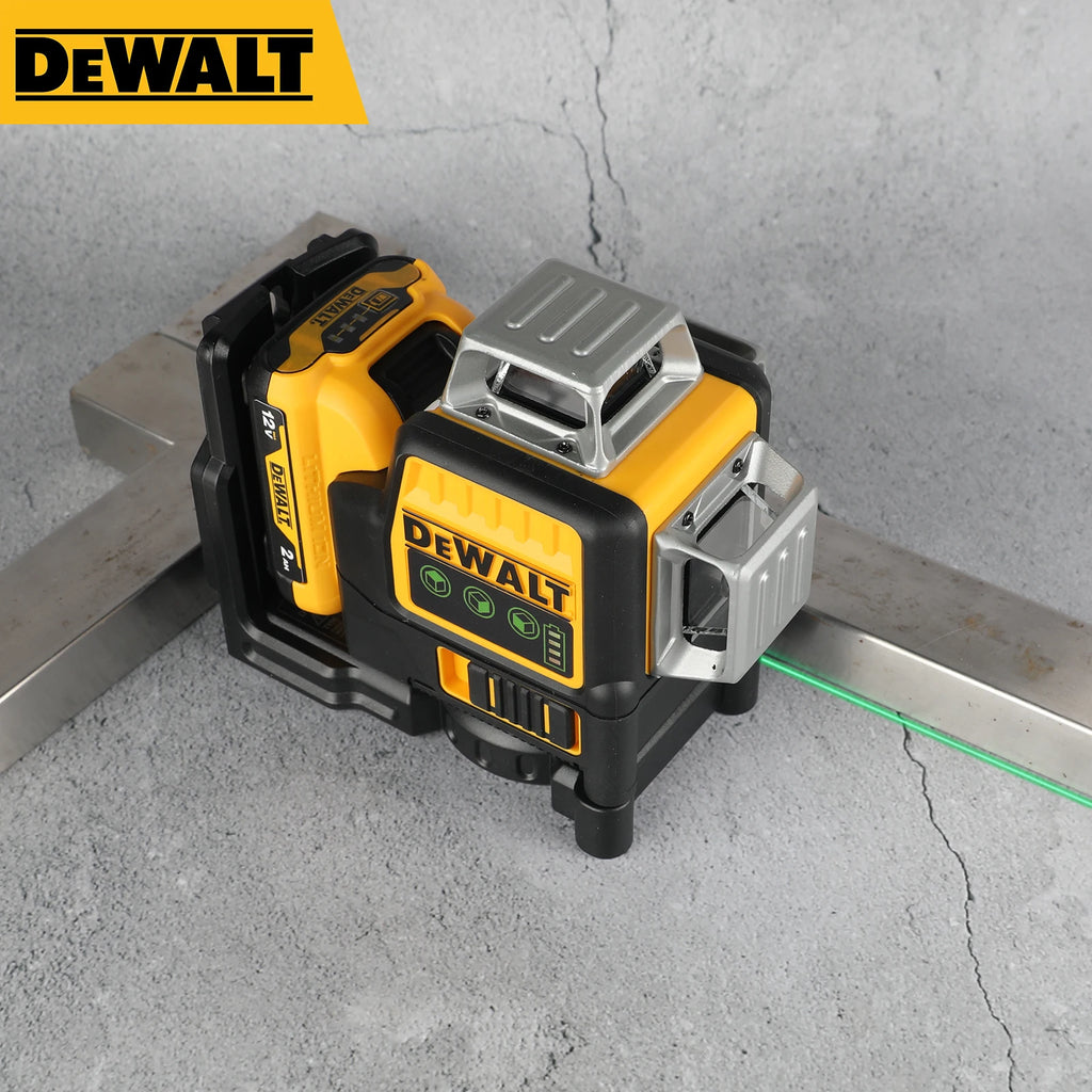 Dewalt DW089LG 12-Line Green Beam Laser Level - 360° 3-Side Coverage, 12V Li-Ion.