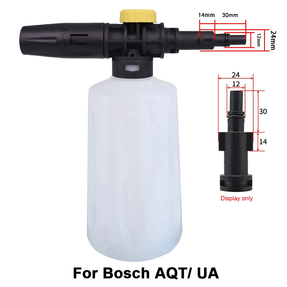 750ML Snow Foam Lance Car Pressure Washers Soap Foam Generator With Adjustable Sprayer Nozzle
