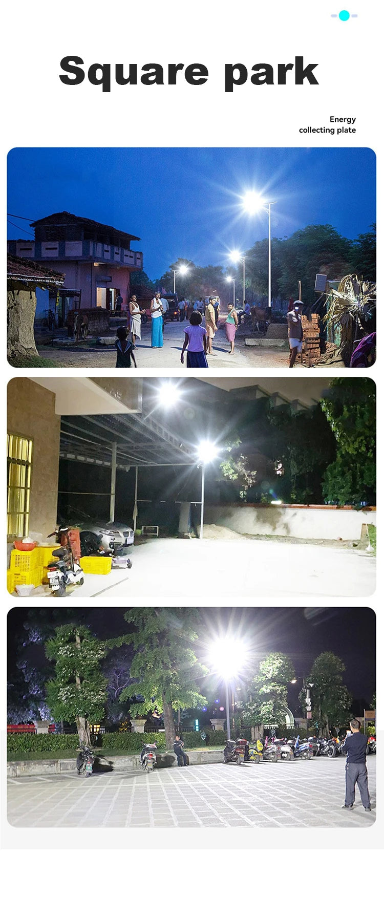 200W  Waterproof GPowerful Solar Light 6000mah