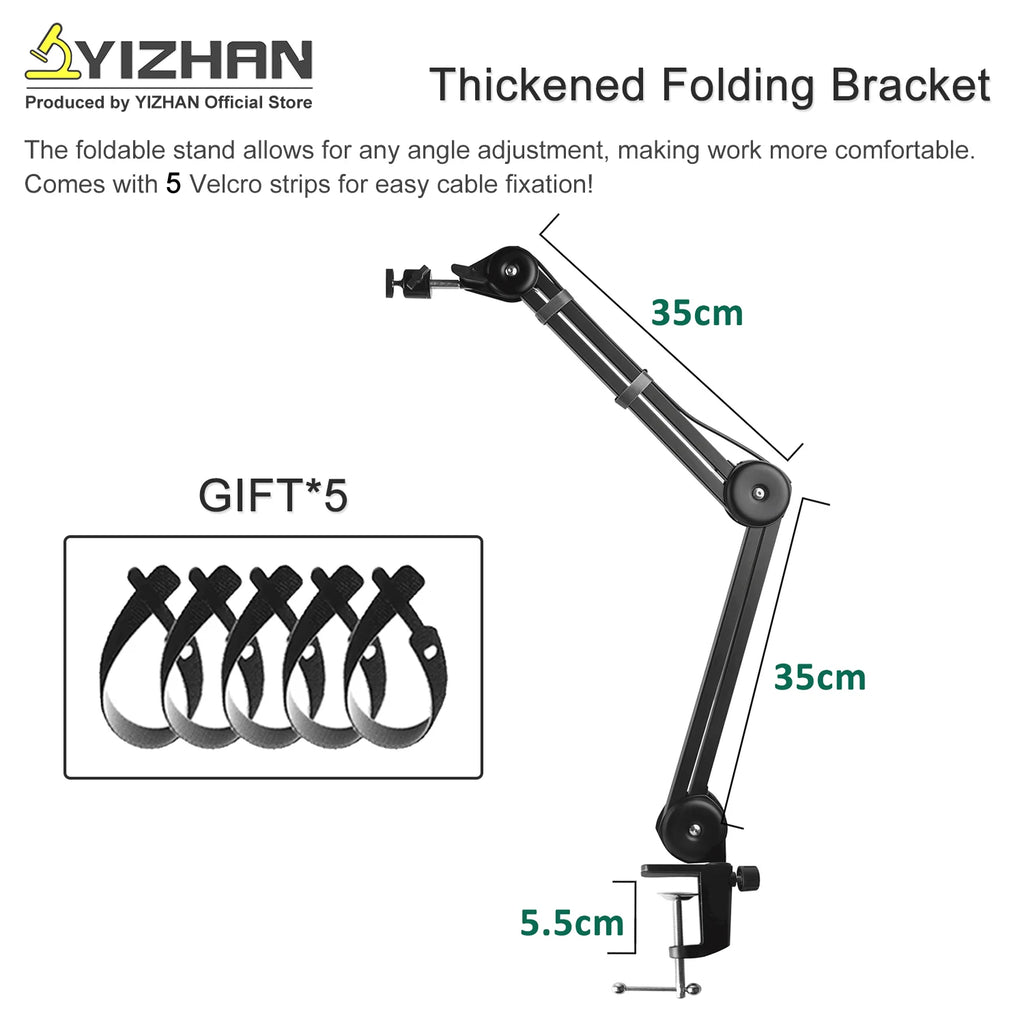 YIZHAN 48MP 4K Electronics Soldering Microscope FULL HD 1080P HDMI Camera Software 1-150x Lens Stand