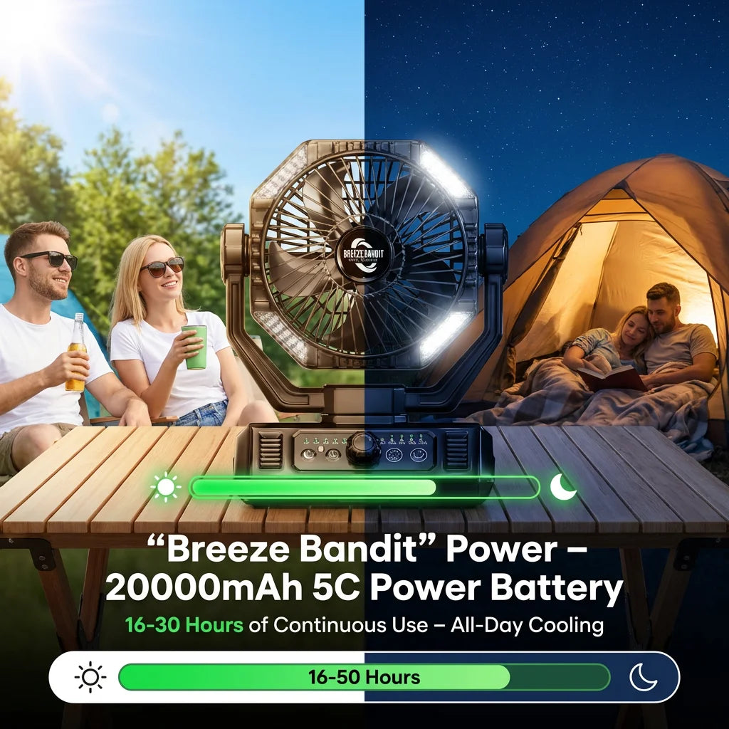 coldSky 20000mAh Battery Camping Fan & Portable Outdoor Fan