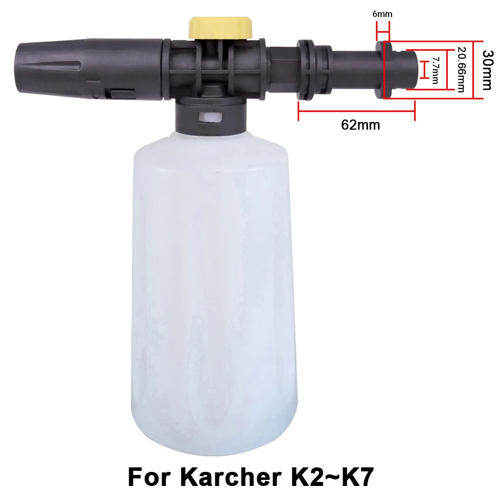 750ML Snow Foam Lance Car Pressure Washers Soap Foam Generator With Adjustable Sprayer Nozzle