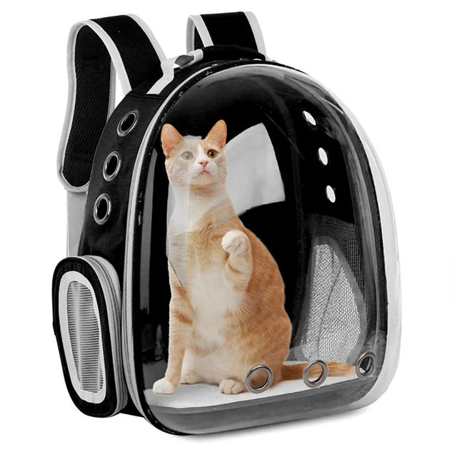 Pet Cat Carrying Bag, Breathable Portable Transparent Backpack