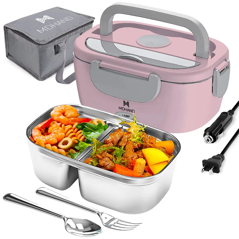65W 1.5L Portable Electric Lunch Box Food Heater for Car Or Home - Leak Proof