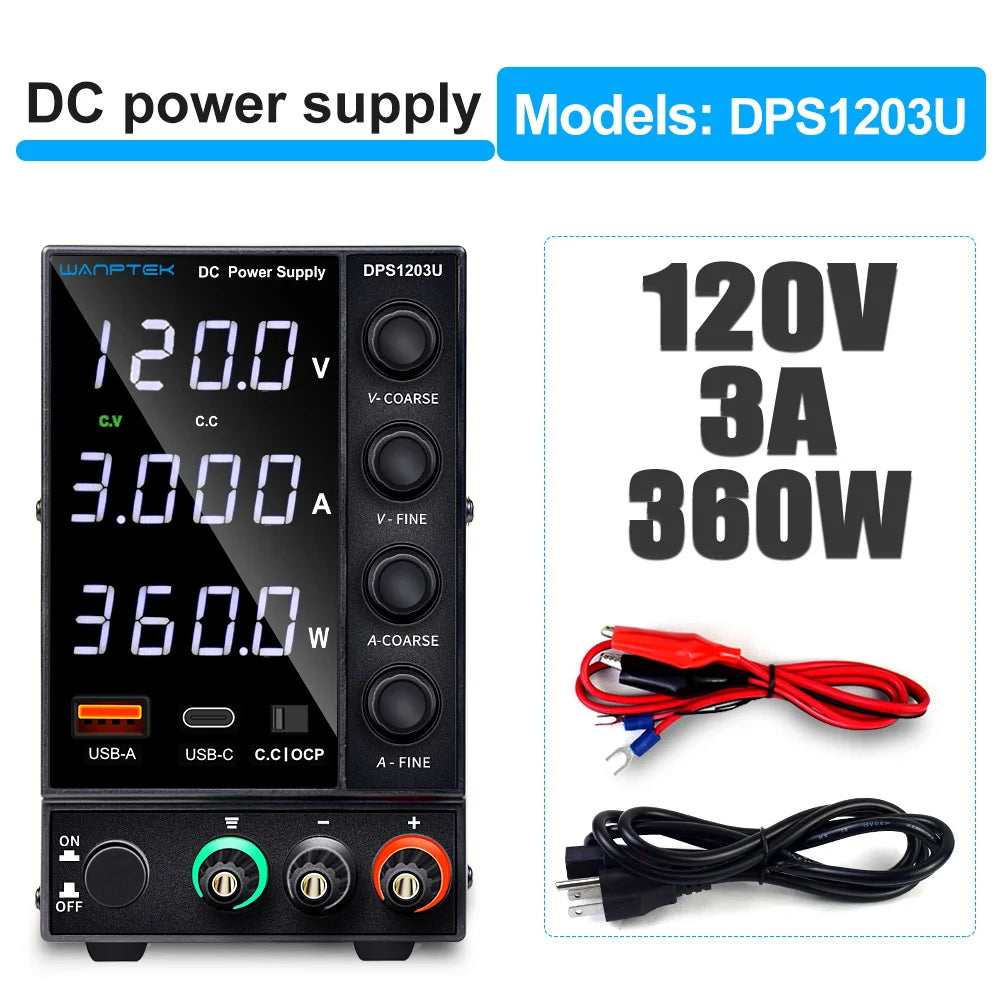 Adjustable DC  30V 5A 10A 60V 120V 3A LCD Power Supply regulator