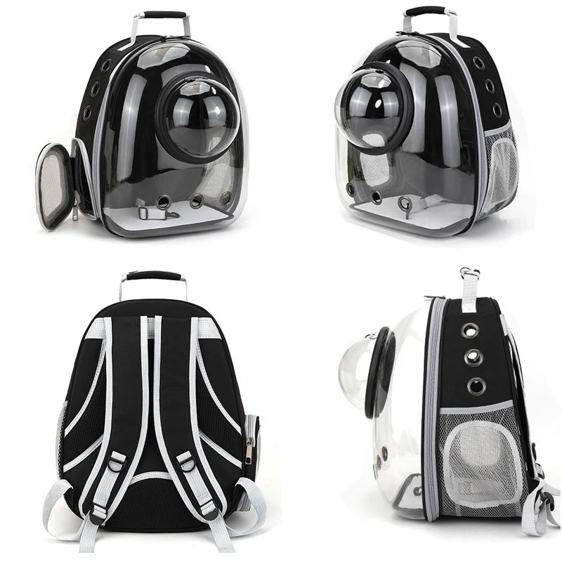 Pet Cat Carrying Bag, Breathable Portable Transparent Backpack