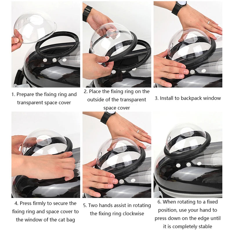 Pet Cat Carrying Bag, Breathable Portable Transparent Backpack