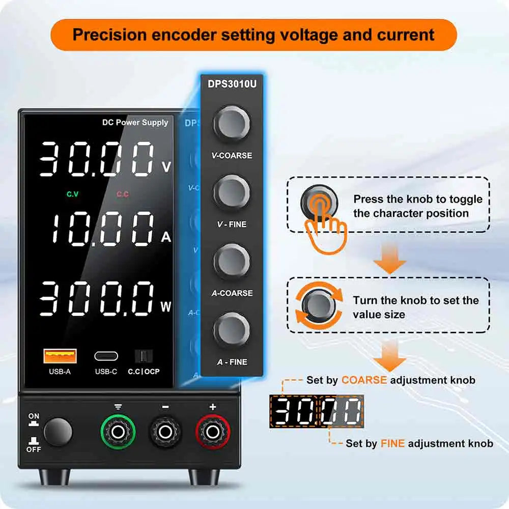Adjustable DC  30V 5A 10A 60V 120V 3A LCD Power Supply regulator