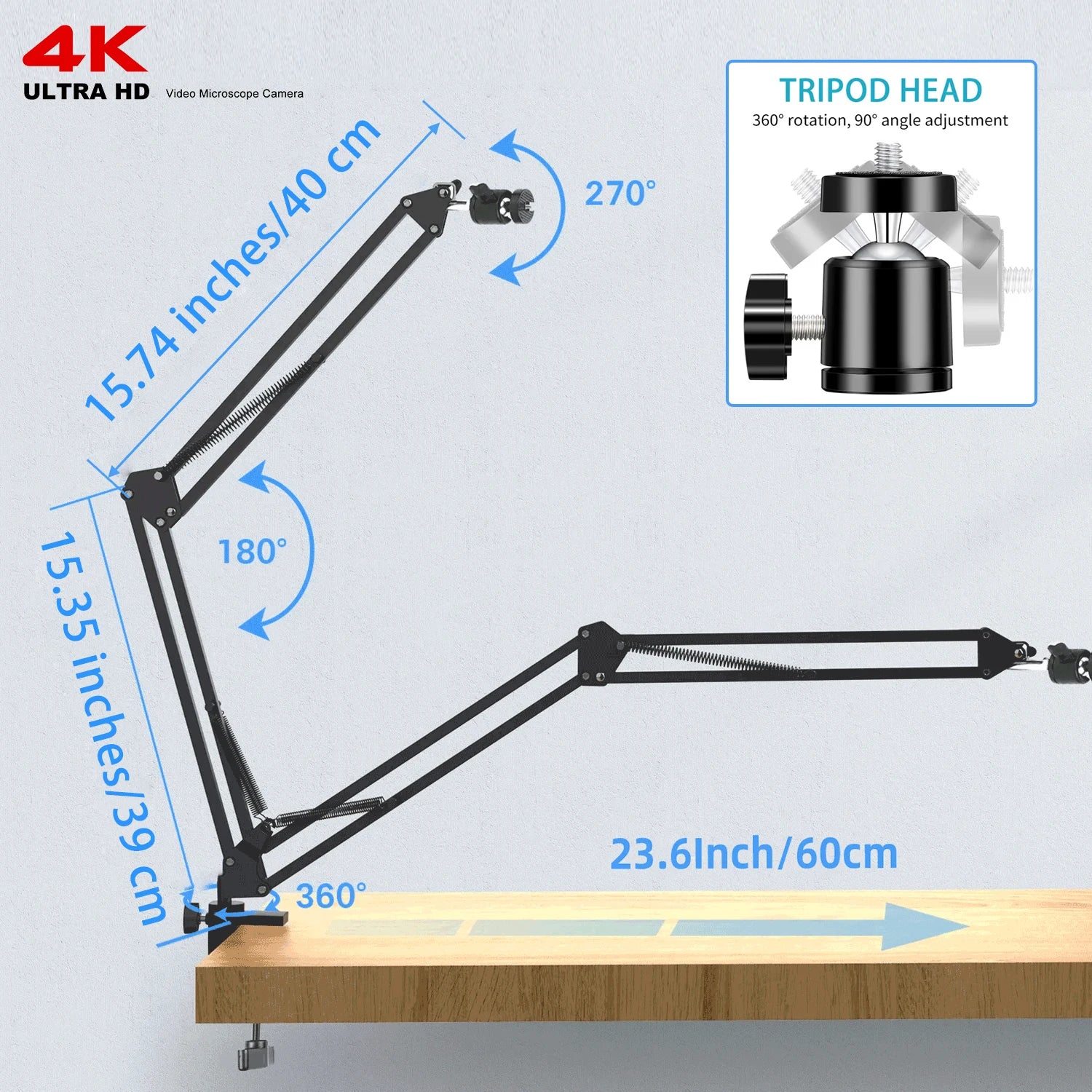 YIZHAN 48MP 4K Electronics Soldering Microscope FULL HD 1080P HDMI Camera Software 1-150x Lens Stand