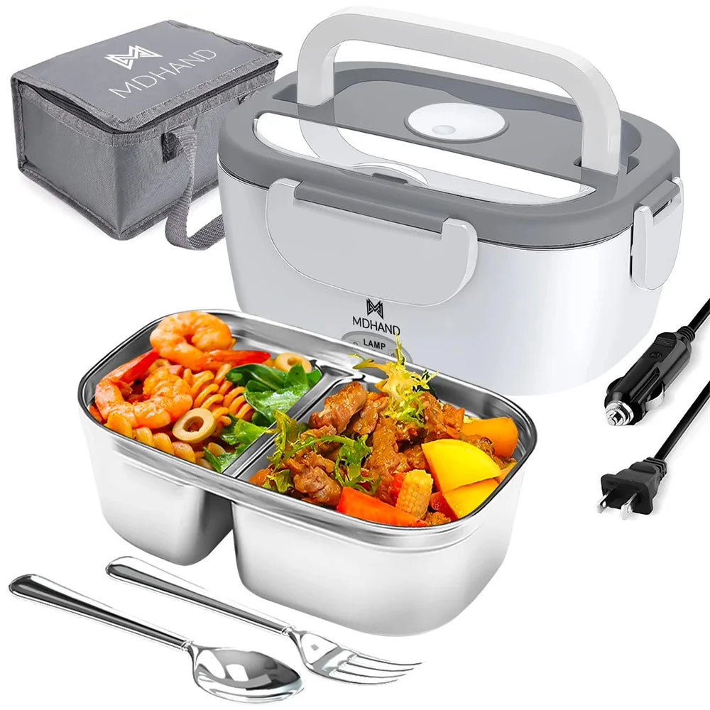 65W 1.5L Portable Electric Lunch Box Food Heater for Car Or Home - Leak Proof