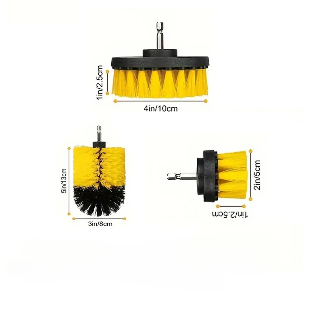 Electric Drill High-Density Bristle Carpet And Glass Cleaning Tool Kit.