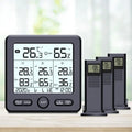 Wireless Weather Station Indoor/Outdoor Thermometer & Digital Hygrometer With 3pcs Remote Sensors