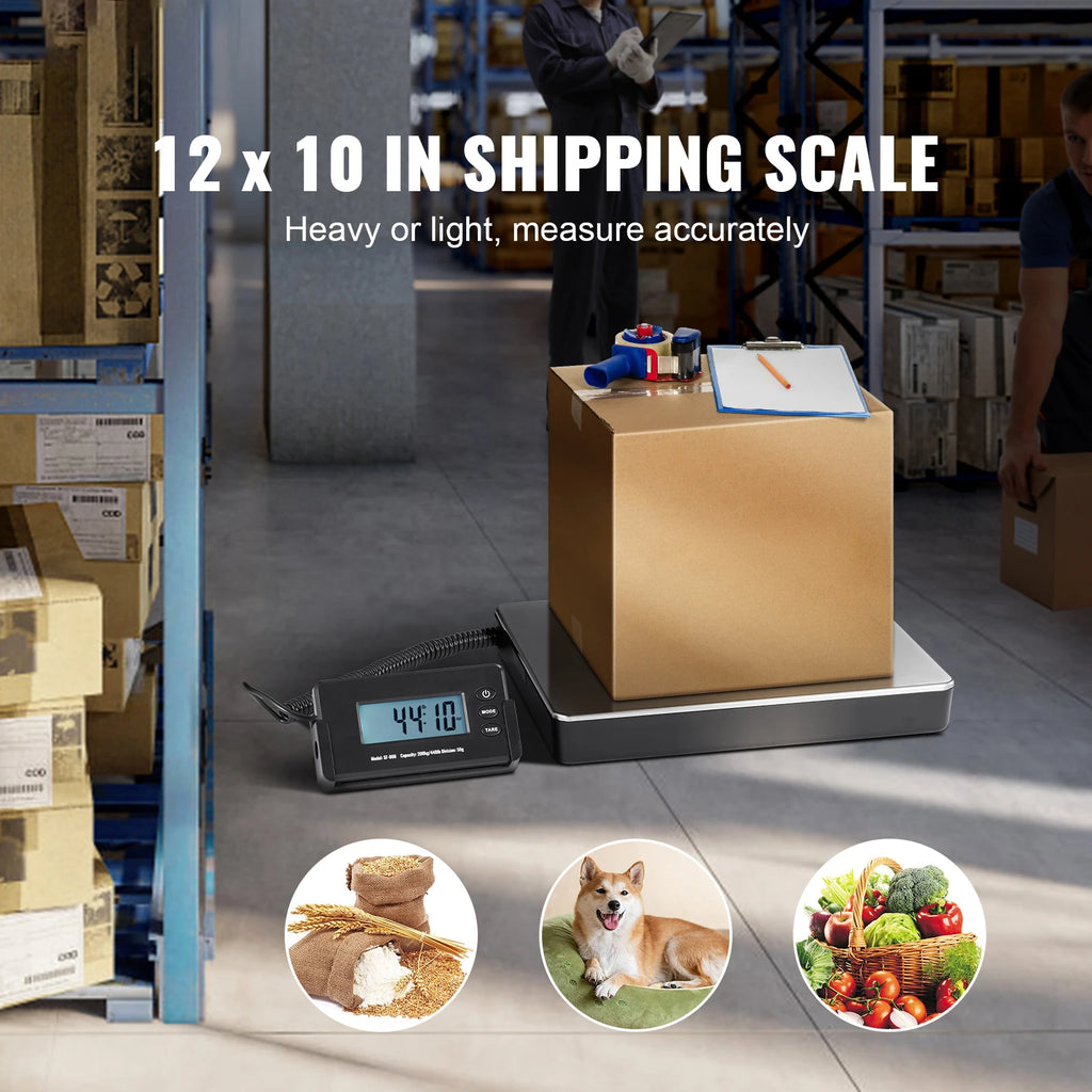 SucceBuy 440lbs Digital Shipping Scale with Timer Tare Function HD LCD Screen.