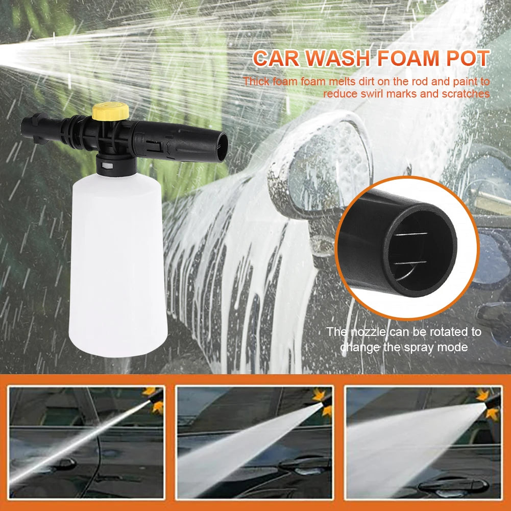 750ML Snow Foam Lance Car Pressure Washers Soap Foam Generator With Adjustable Sprayer Nozzle
