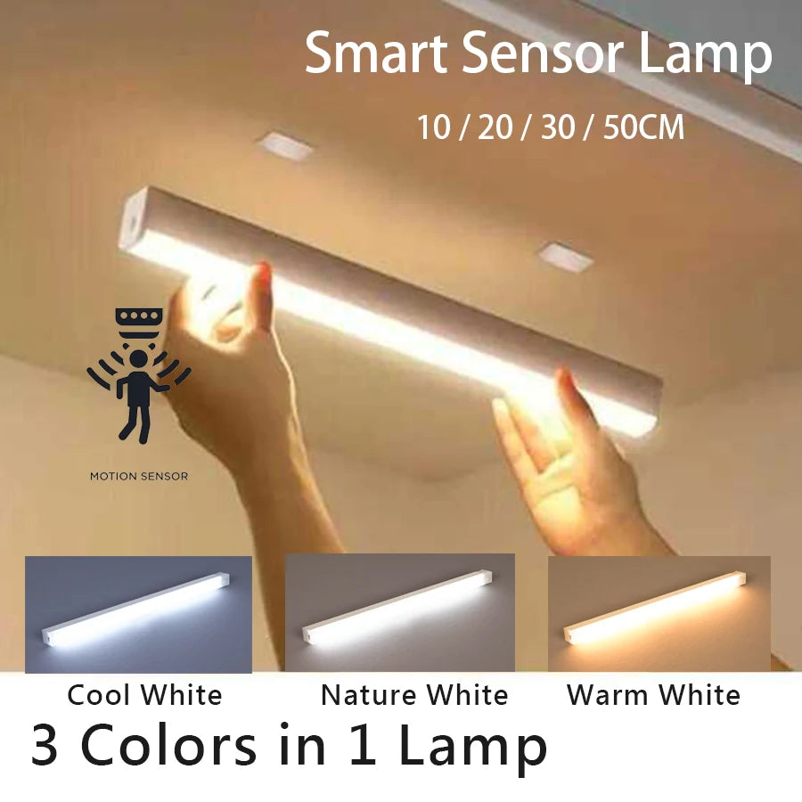 Wireless USB Rechargeable Motion Sensor LED  Induction Night Light