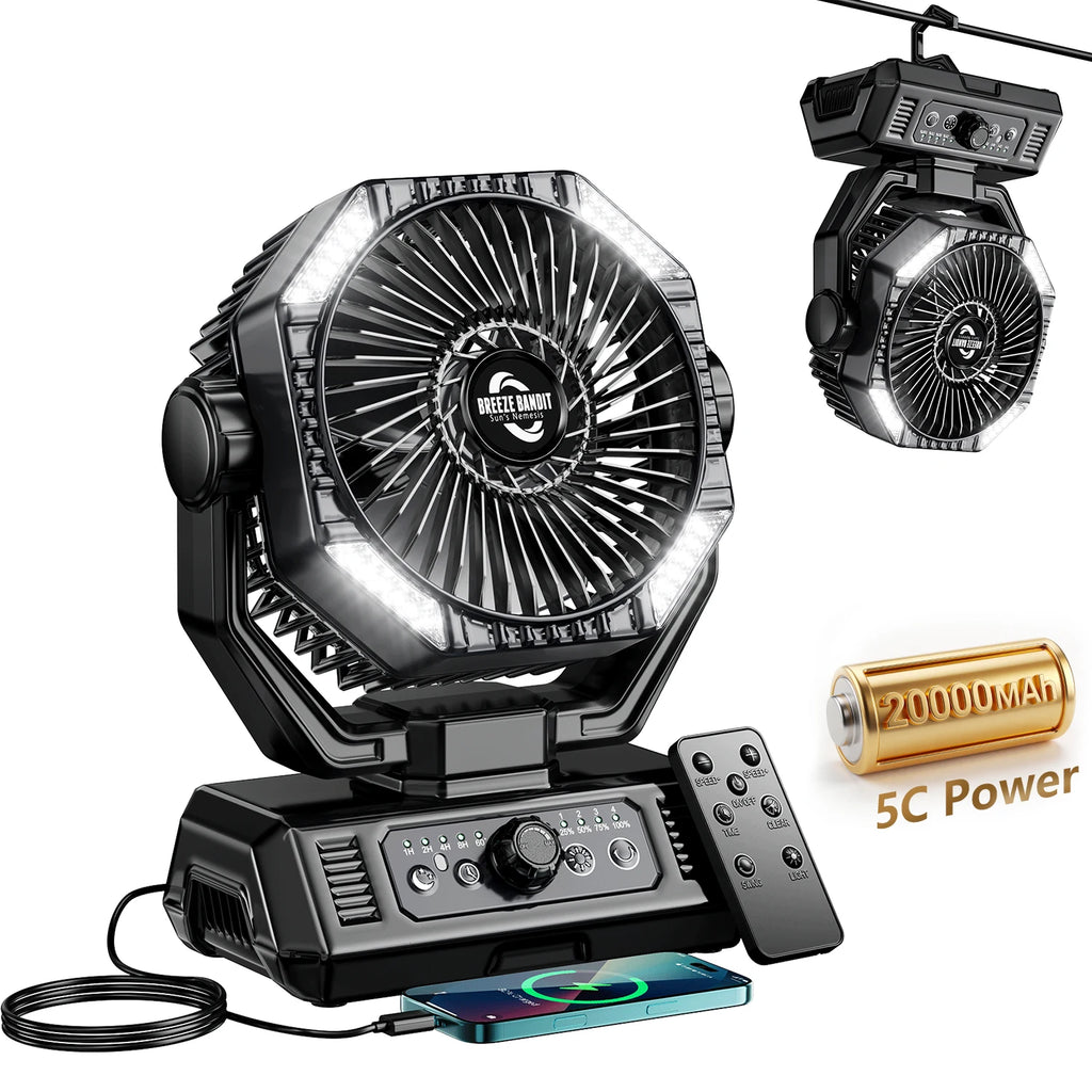 coldSky 20000mAh Battery Camping Fan & Portable Outdoor Fan