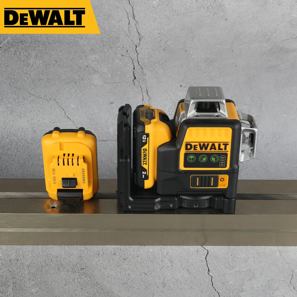 Dewalt DW089LG 12-Line Green Beam Laser Level - 360° 3-Side Coverage, 12V Li-Ion.