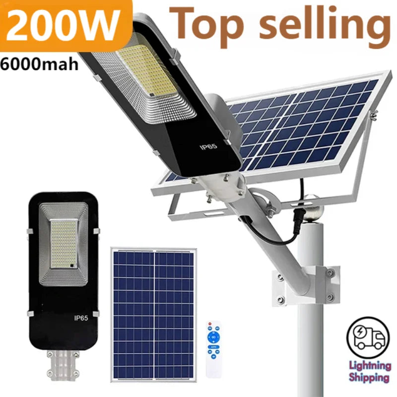 200W  Waterproof GPowerful Solar Light 6000mah
