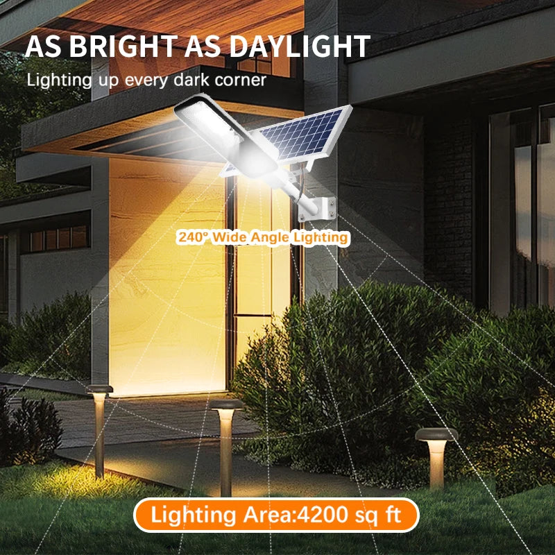 200W  Waterproof GPowerful Solar Light 6000mah