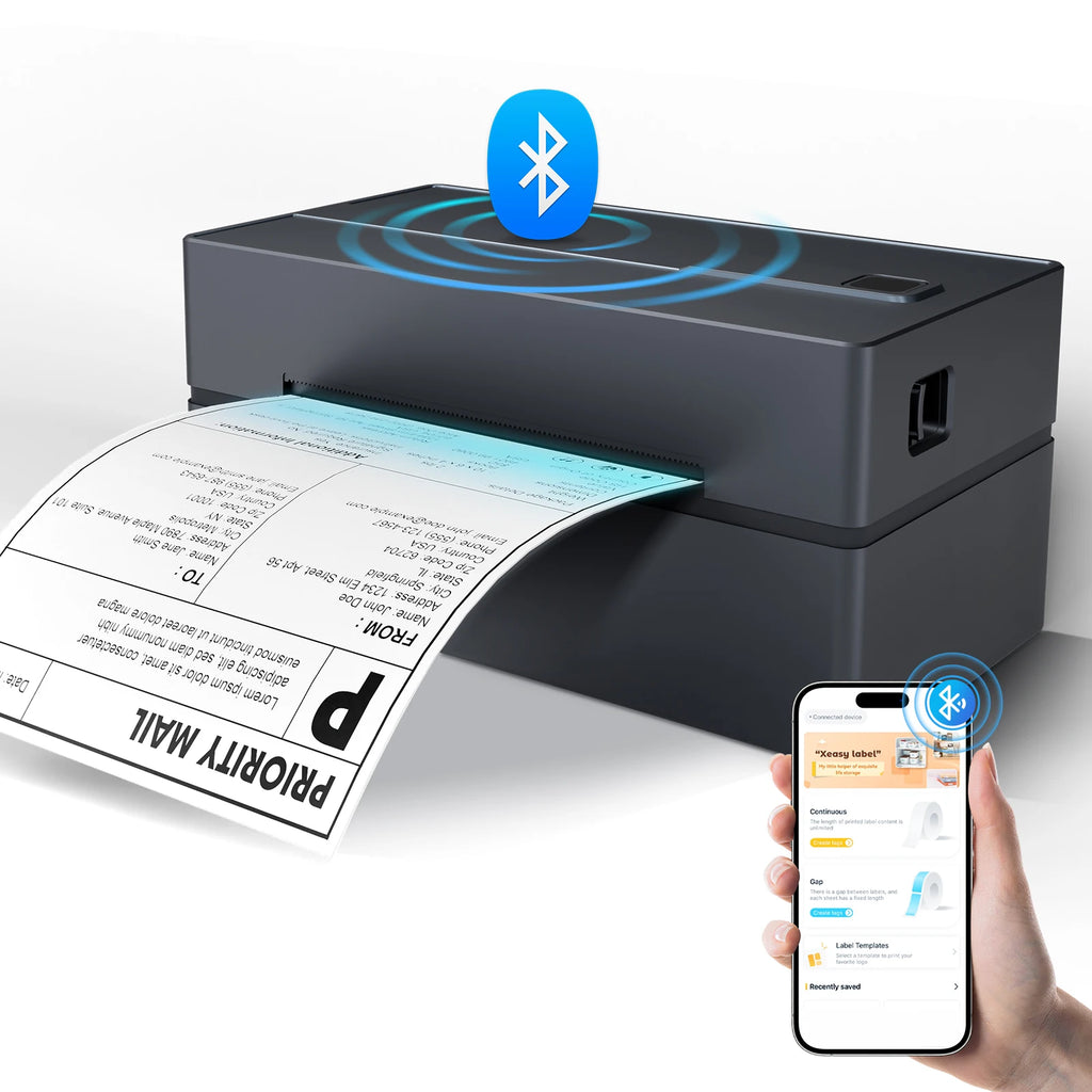 Thermal Label Printer Portable No Ink Required 203DPI 4x6 for Small Business