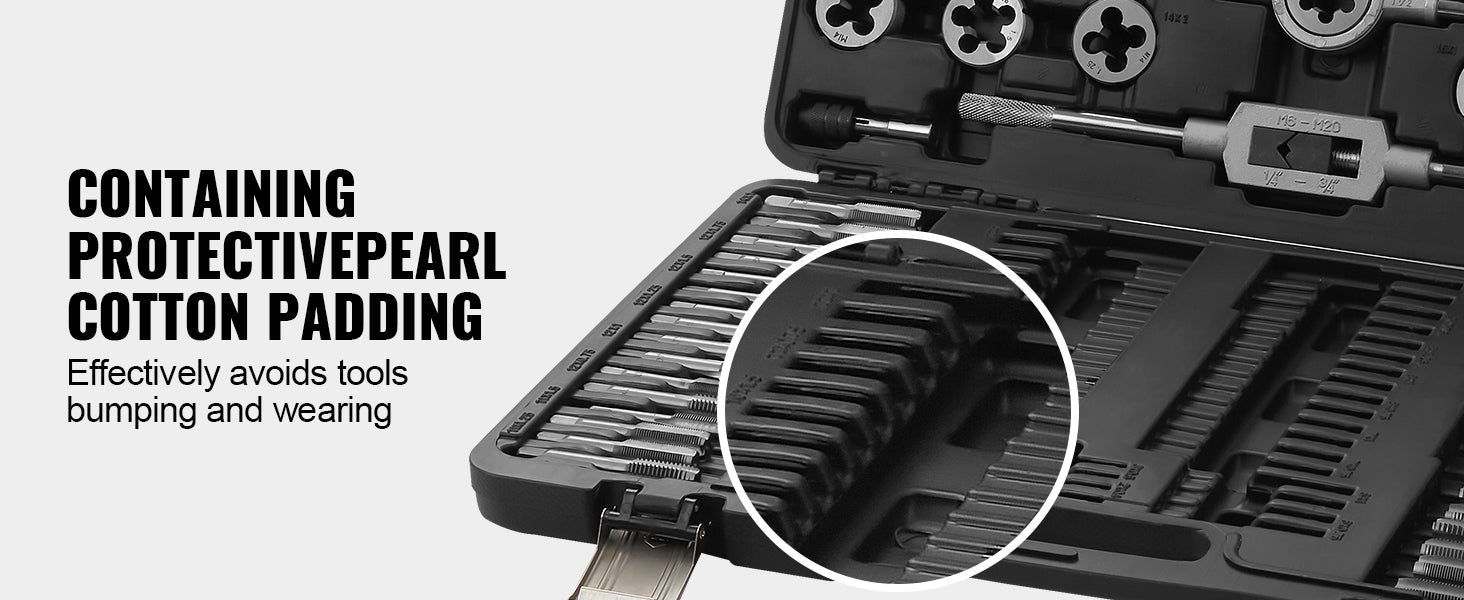 SucceBuy Tap and Die Set 40PCs 60PCs 80PCs 110/116PCs  Essential Threading Tool